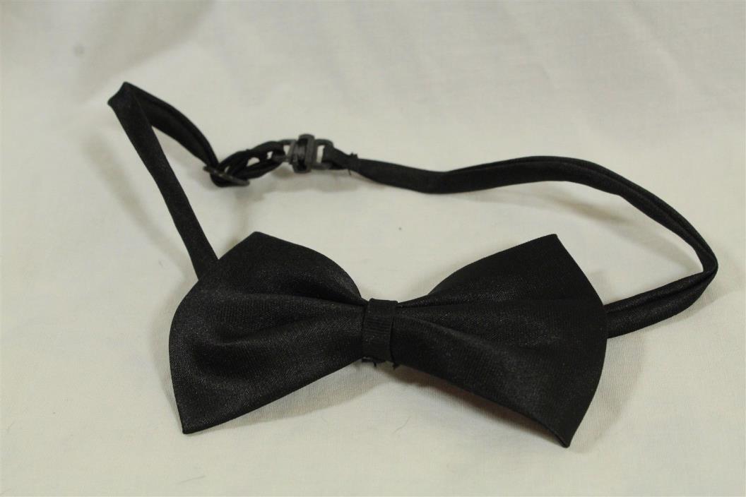 Pet cat or dog adjustable bow tie costume black