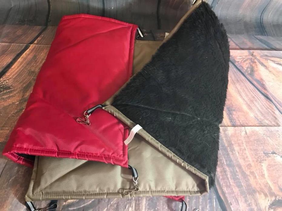 4 -Cat Hammock Hanging Warm Bed Blanket Fleece Ferret Pet Cage LOT Brown Red tan