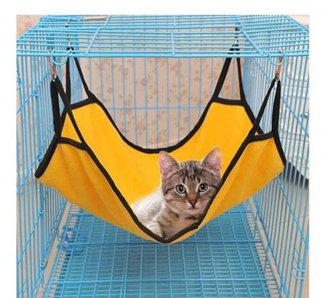 Cat Hammock Hanging Soft Fleece Hamster Rabbit Cage Beds For Pet Sleeping 40x50c