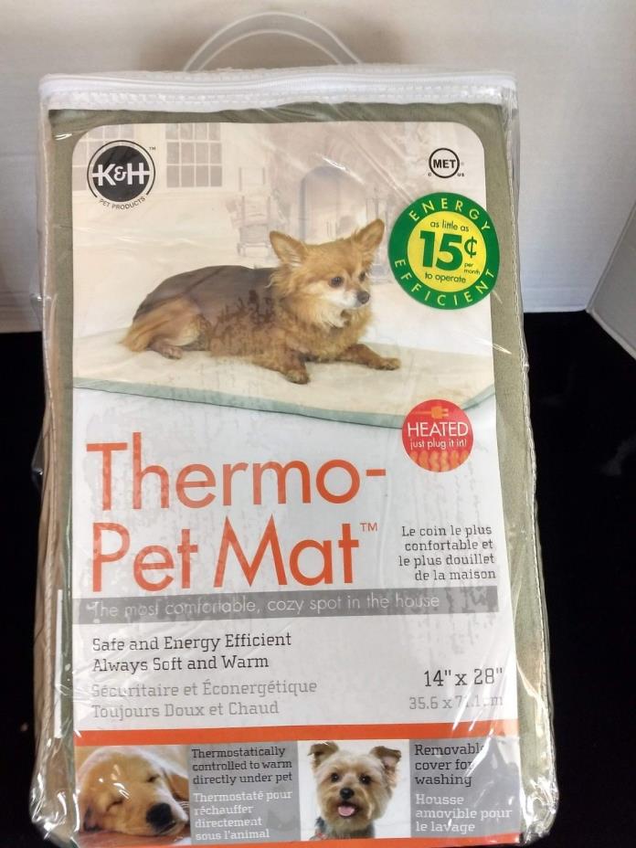 K&H Heated Thermo Pet Mat/  Plug in Safe & Energy Efficient/ Soft/ 14