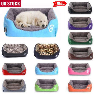 Pet Dog Cat Plush Vintage Bed Cushion Warmer Mat Soft Pad Nest For Crate House