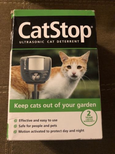 Cat Stop Ultrasonic Cat Stop Tone+Flash Outdoor Cat Deterrent No Spray Cats Out