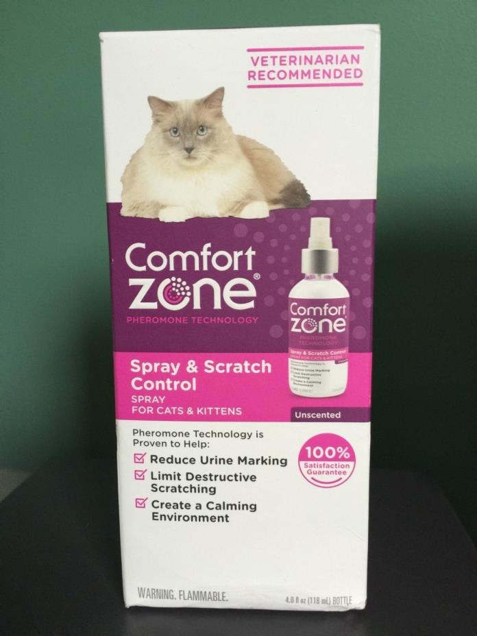 Comfort Zone Spray & Scratch Control Spray for Cats ---new 4 0.8 oz