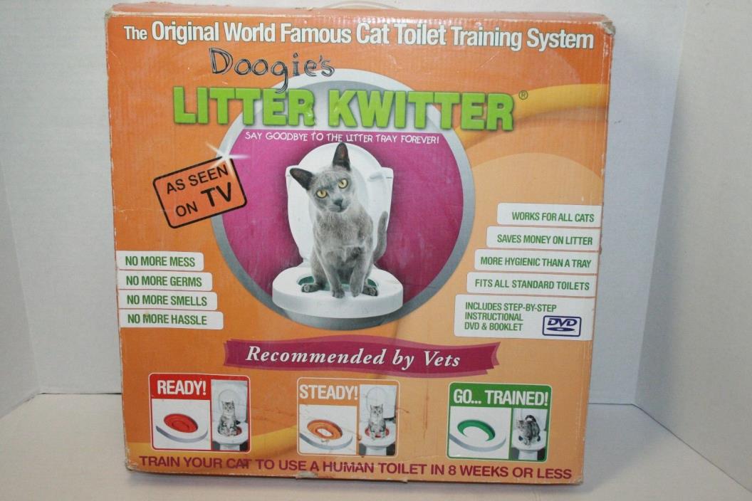 Litter Kwitter 3 Step Cat Training Toilet System NEW OPEN BOX