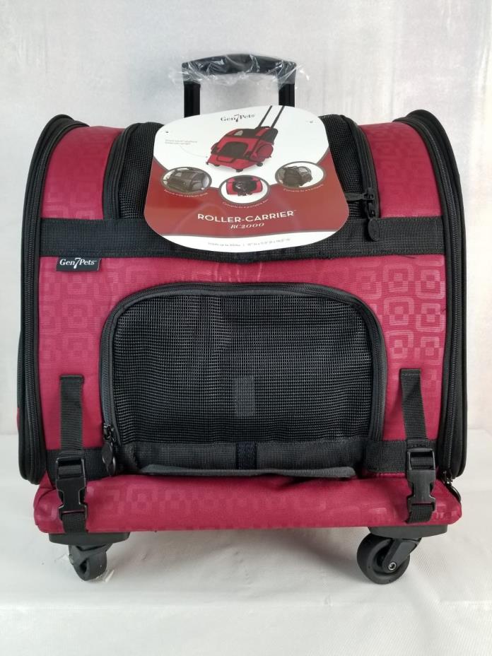Gen7Pets RC2000 Roller Pet Carrier Burgundy Holds up to 20lbs 19