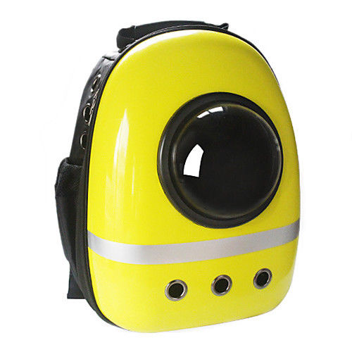 Yellow Pet Carrier Travel Backpack Astronaut Capsule Portable Breathable