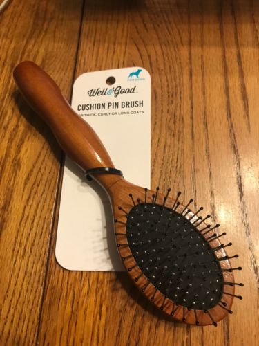 Well & Good Black Cushion Pin Cat Brush For Thick, Curly Or Long Coats Ships N24