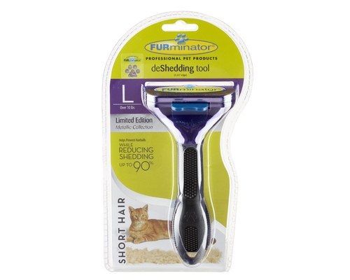 FURminator Short Hair deShedding Tool for Large Cats- Limited Edition Metallic