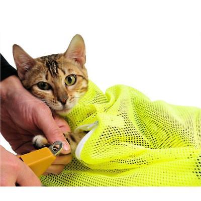 Pet Cat Grooming Washing Bath Bag, Scratching Biting Restraint Polyester Mesh Ba