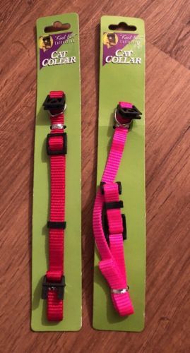 Pet Brands- Kool Kat Collection- Lot Of 2 Cat Collars-NEW  Pink & Red