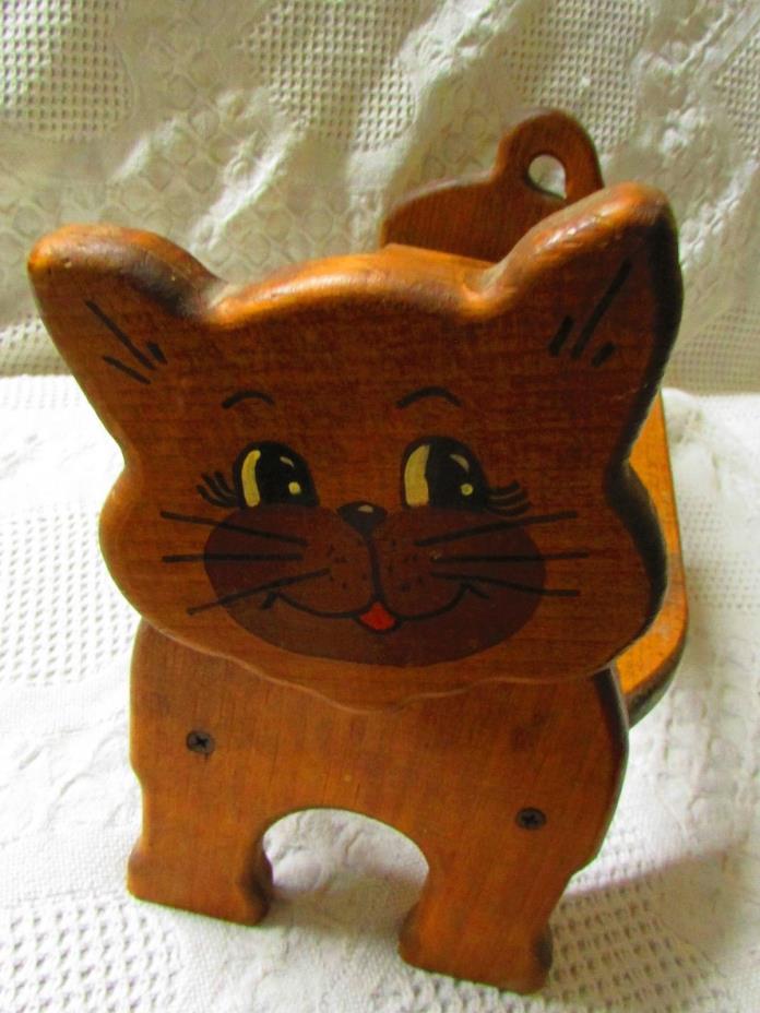 Wooden Cat Food Holder For 2 Bowls