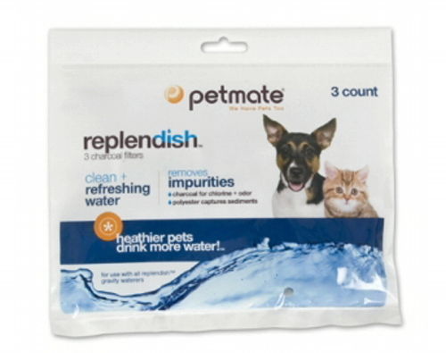 Petmate Replendish Replacement Charcoal Filter (1 package = 3 filters total) NEW