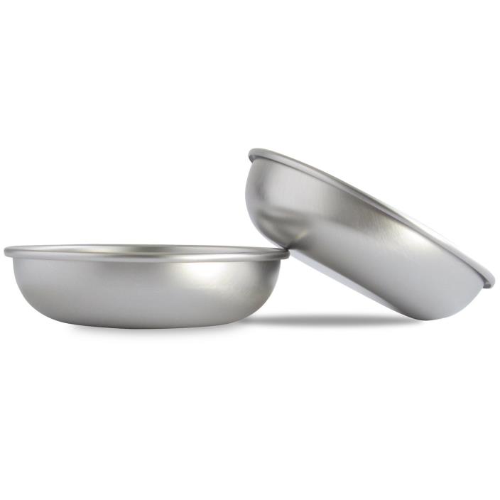 Basis Pet Made in the USA Stainless Steel Cat Food & Water Dish