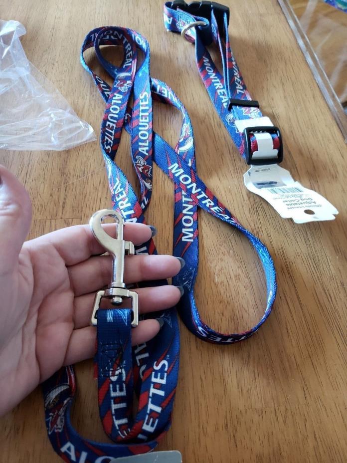 Montreal Alouettes Dog Leash and Collar - NEW