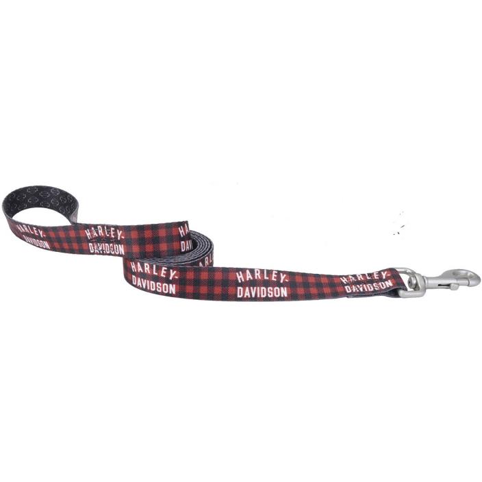 Harley-Davidson Muscle Dog Plaid Grey B&S Pet Leash 1