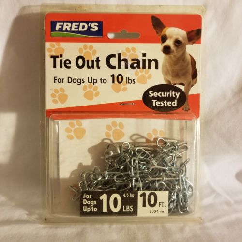 Tie Out Chain For Dogs Up To 10lbs NEW