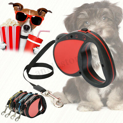 16FT Pet Dog Lead Puppy Leash Nylon Retractable Automatic Training Belt Rope US