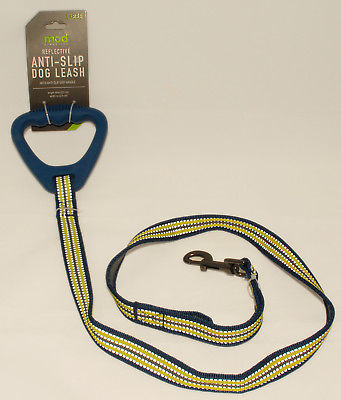 MOD - Reflective Anti Slip DOG LEASH Blue Green Gray sz Large 48 in *BRAND NEW