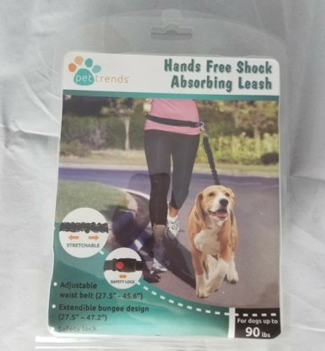 Adjustable Hand Free Leash Dog Lead Waist Belt For Jogging Walking Running Black