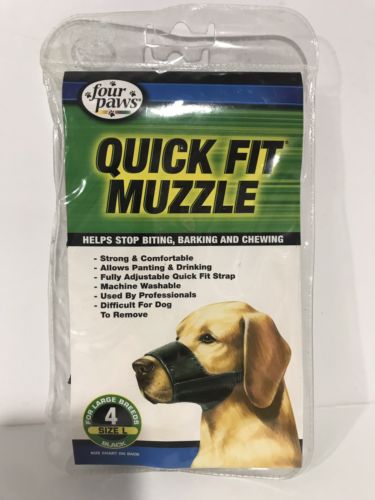Four Paws Quick Fit Cloth Dog Muzzle Size Large Used By Professionals