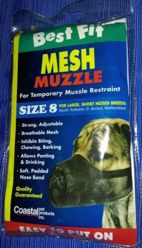 Best Fit Coastal Mesh Muzzle size 8 - new