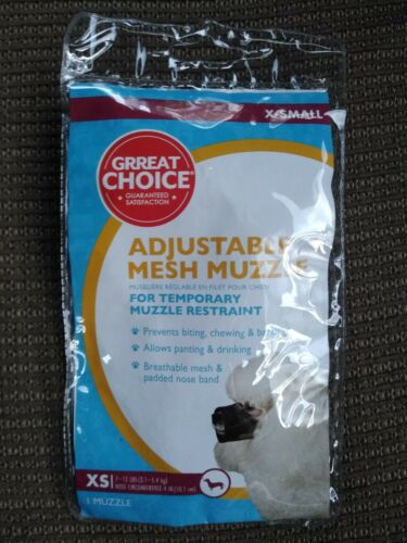 Grreat Choice Adjustable Mesh Dog Muzzle X-Small 7-12 lbs Miniature Sizes 4