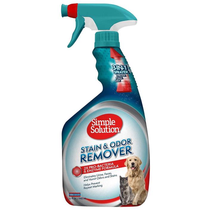 Pet Stain and Odor Remover with Pro-Bacteria & Enzyme formula , 32 oz /945 ml
