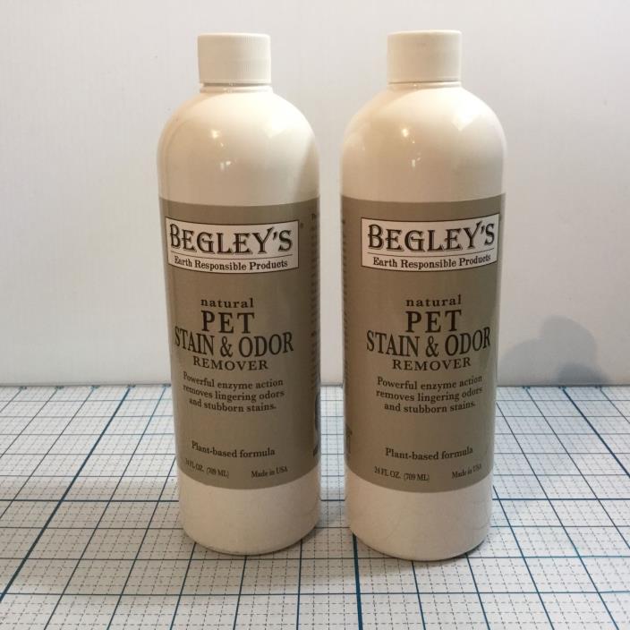 BEGLEY'S 24oz Natural Pet Stain & Odor Remover (2-Pack) - NEW SEALED