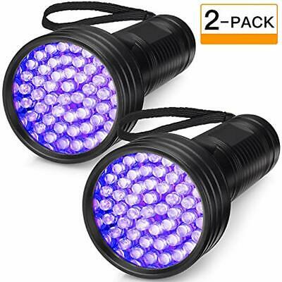 2-Pack UV Flashlight Black Light, FOLKSMATE 51 LED 390-395 Nm Ultraviolet Urine