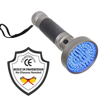 Black Light UV Flashlight 100 LED Blacklight Premium Handheld Ultraviolet Pet &