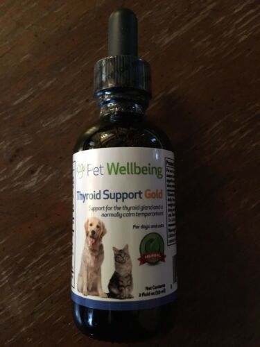 PET WELLBEING Thyroid Support Gold For Cats & Dogs, 2 oz Bottle, Expires 02/2023