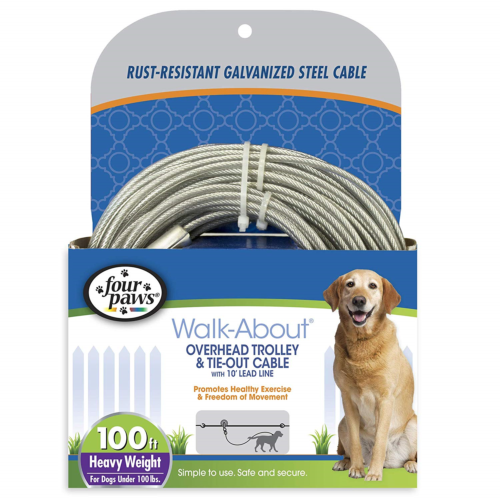 Four Paws Heavy Duty Dog Cable Trolley Exerciser