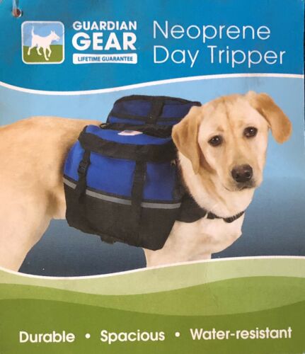 Guardian Gear Day Tripper Dog Backpack in Medium Red New, Medium 24-35” Navy