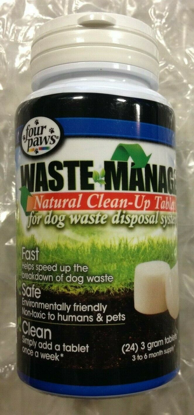 Four Paws Waste Manager Natural Clean-Up Tablets - 24 count