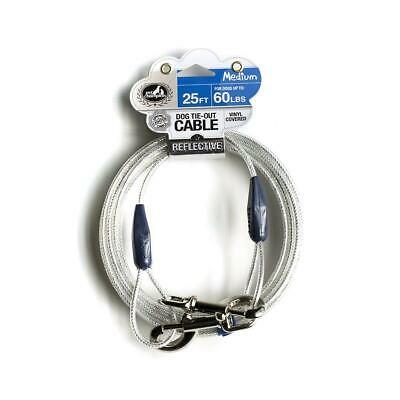 25 Ft Heavy Duty Large Dog Pet Tie Out Cable Long Leashes Run Steel Strong Leash