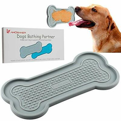 AmOganer Dog Bath Washing Buddy Tub, Food Grade Silicone Bathing Peanut Butter -