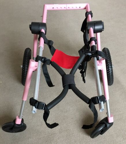 Walkin' Wheels Dog Wheelchair For Large Dogs 70-180 lbs Pink (new)