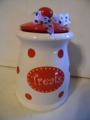 Home Goods- Spot's Diner- Adorable Doggie Treats Air-tight canister jar- Unused