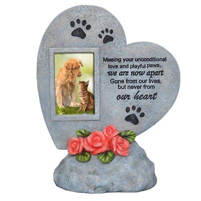 PETAFLOP Pet Memorial Stones Dog Cat Grave Marker Headstone - Loss of Pet Gift