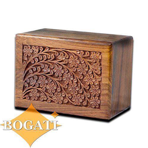 Urn Rosewood Cremation Urn Box Tree of Life XXL Large Pet Urn Human Ashes Bogati