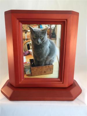 New Final Gift Pet Cremation Box Urn Cherry Wood Cat Dog Fits 4