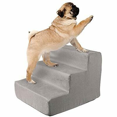 High Steps Density Foam Pet Stairs 3 With Machine Washable Zippered Removeable -