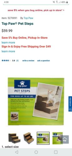 Top Paw Pet Step - 3 Stair for Pets up to 65 lbs