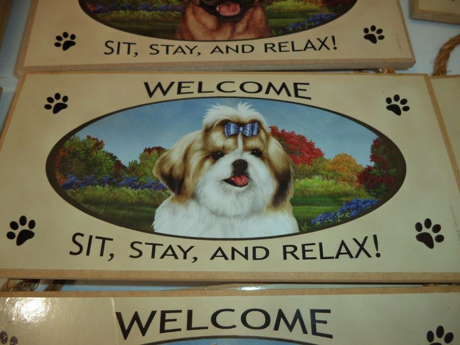 WELCOME WOOD PET PLAQUE - PICK YOUR BREED - #2