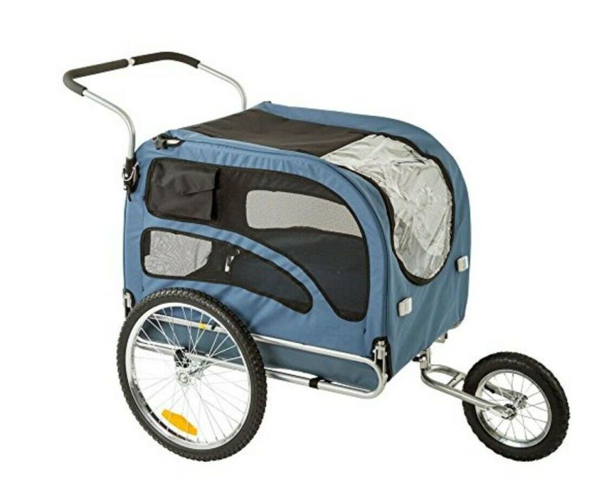 Rage Powersports 2-in-1 Pull-Behind Dog Bike Trailer or Push Stroller