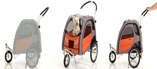 Stroller Conversion Kit For Comfort Wagon Pet Bicycle Trailer LARGE SILVER