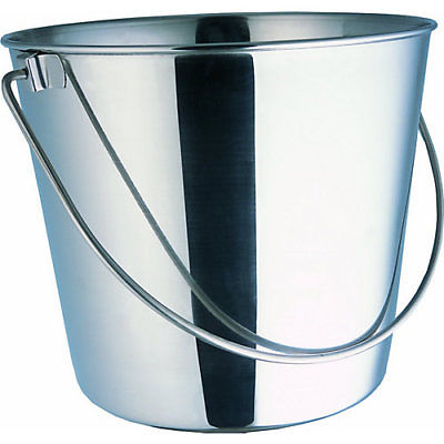 Indipets Heavy Duty Stainless Steel Dog Pail 13 QT