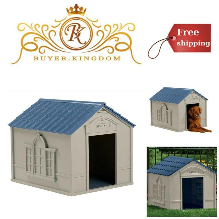 Outdoor Attractive Backyard Patio Deck Pet Dog Resin Mini Home House Shelter New