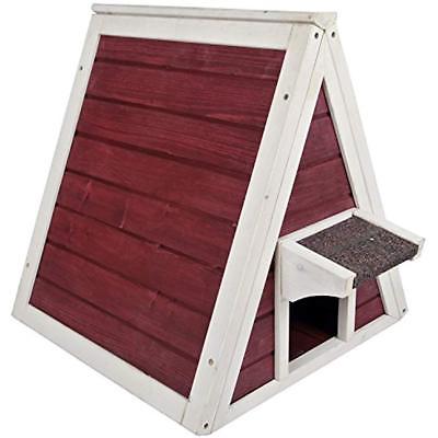 Petsfit Outdoor Cat Houses & Condos Shelter,Red(20X20X21inch)