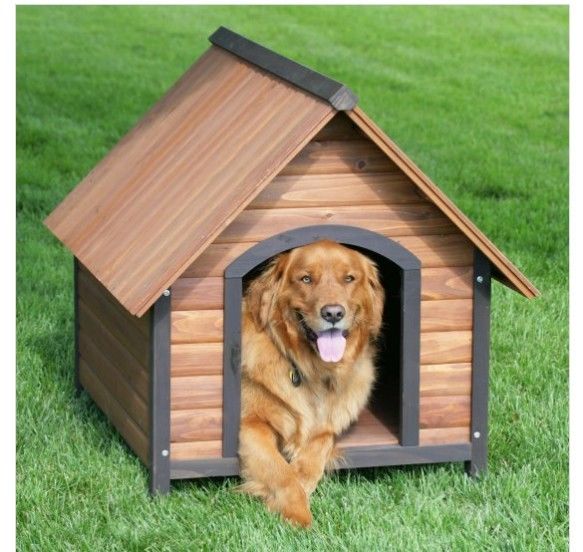Precision Pet Outback Country Lodge Wood Weatherproof Roof Dog,Pet Canel House
